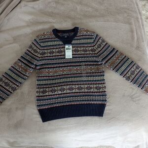 Ralph Lauren Men's Navy Multicolor Crewneck Sweater